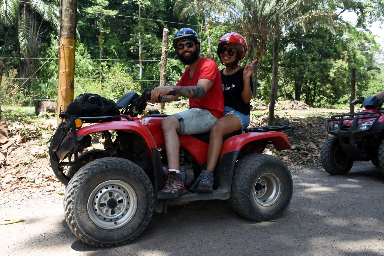 Two guests sharing a double ATV